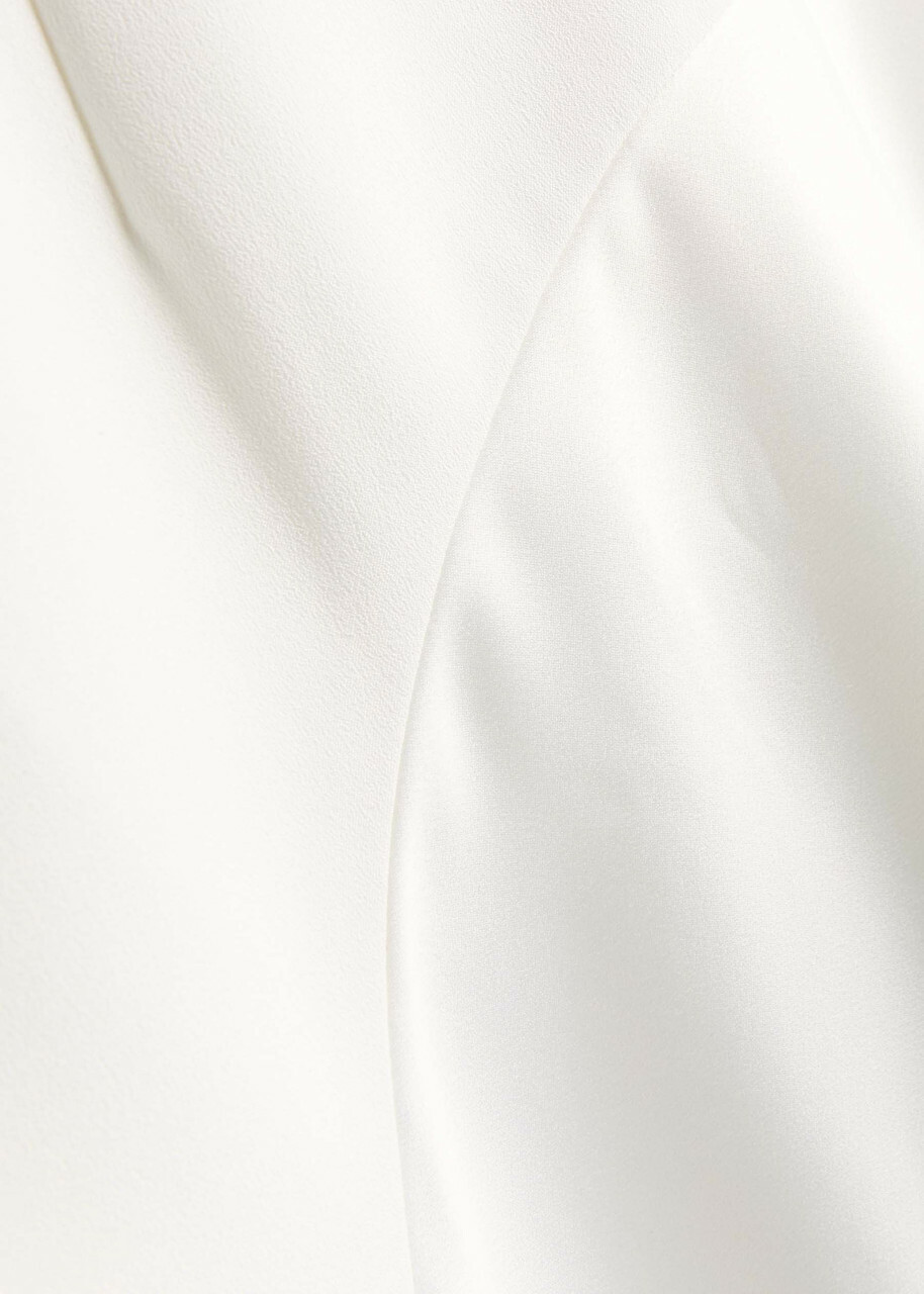 Solace London Rina Satin and Crepe Maxi Dress Cream