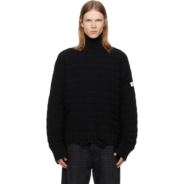 Photo: MM6 Maison Margiela Black Wool Turtleneck