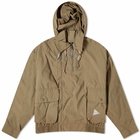 And Wander Men's Water Repellant Light Popover Jacket in Khaki