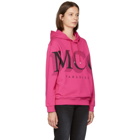 McQ Alexander McQueen Pink Logo Big Hoodie