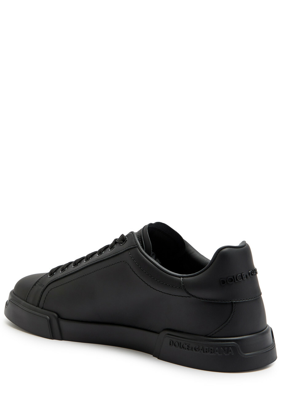 Dolce & Gabbana Portofino Leather Sneakers Black