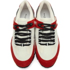 Maison Margiela White and Red Security Sneakers