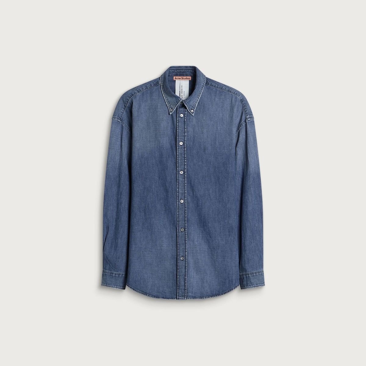 Acne Studios Men's Setar Easy Blue Denim Shirt in Mid Blue