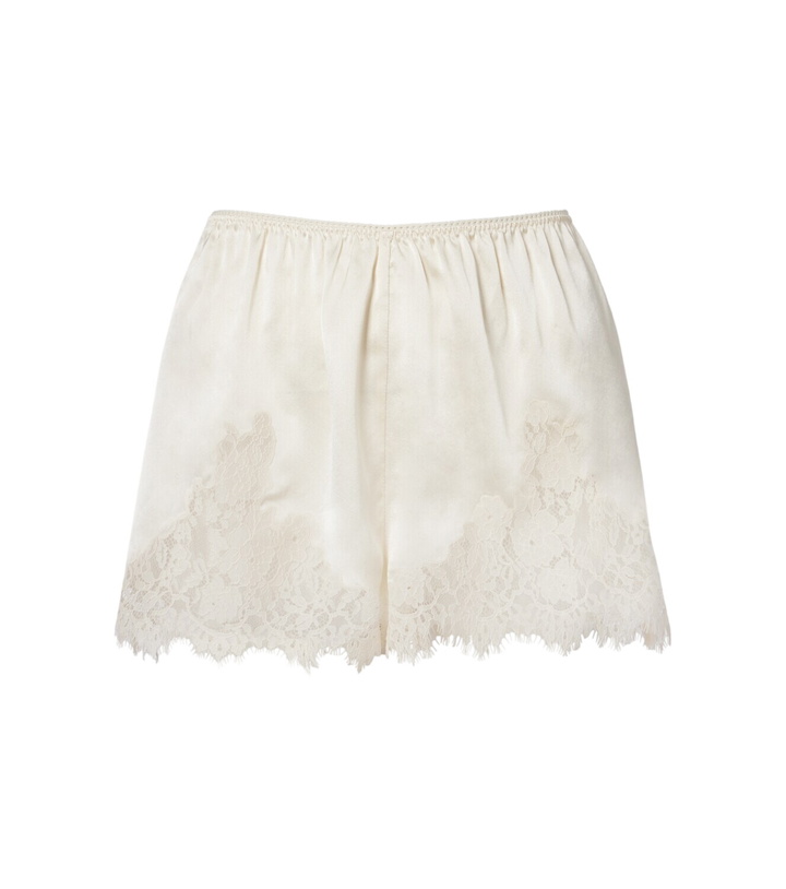 Photo: Dôen Iona lace-trimmed silk shorts