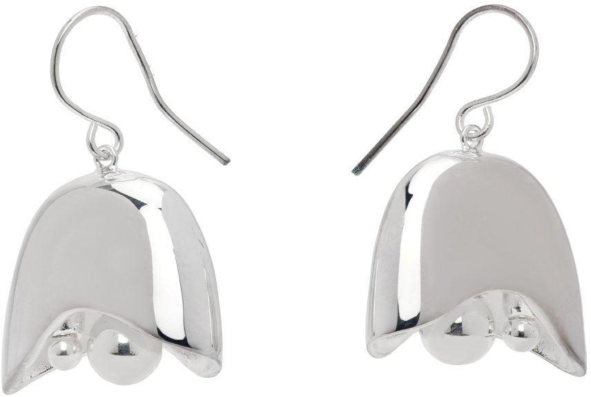 Jil Sander crystal-embellished drop earrings - Silver