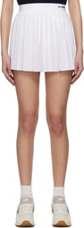 Sporty & Rich White Serif Logo Anae Miniskirt