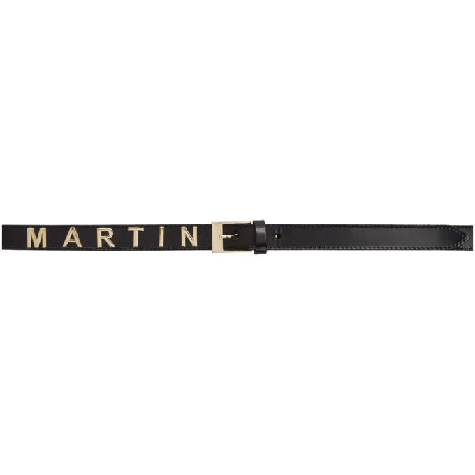 Photo: Martine Rose Black Leather Logo Belt