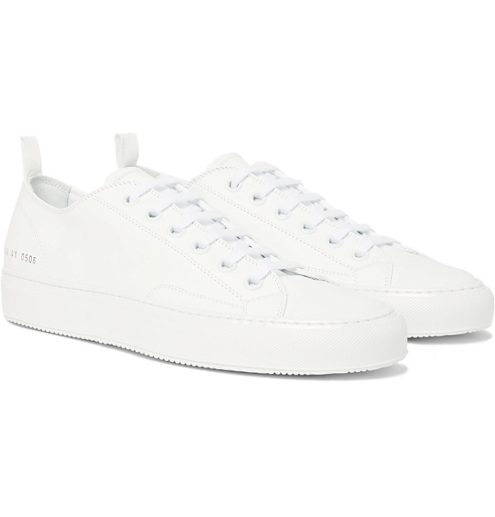Photo: Common Projects - Tournament Leather Sneakers - White