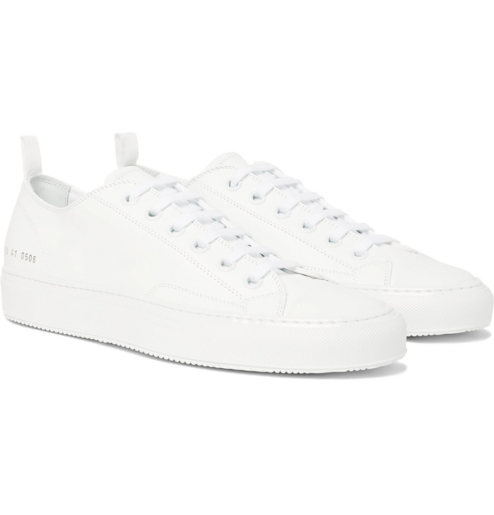 Photo: Common Projects - Tournament Leather Sneakers - White