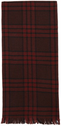 UNIFORME Red Wool Double Side Scarf