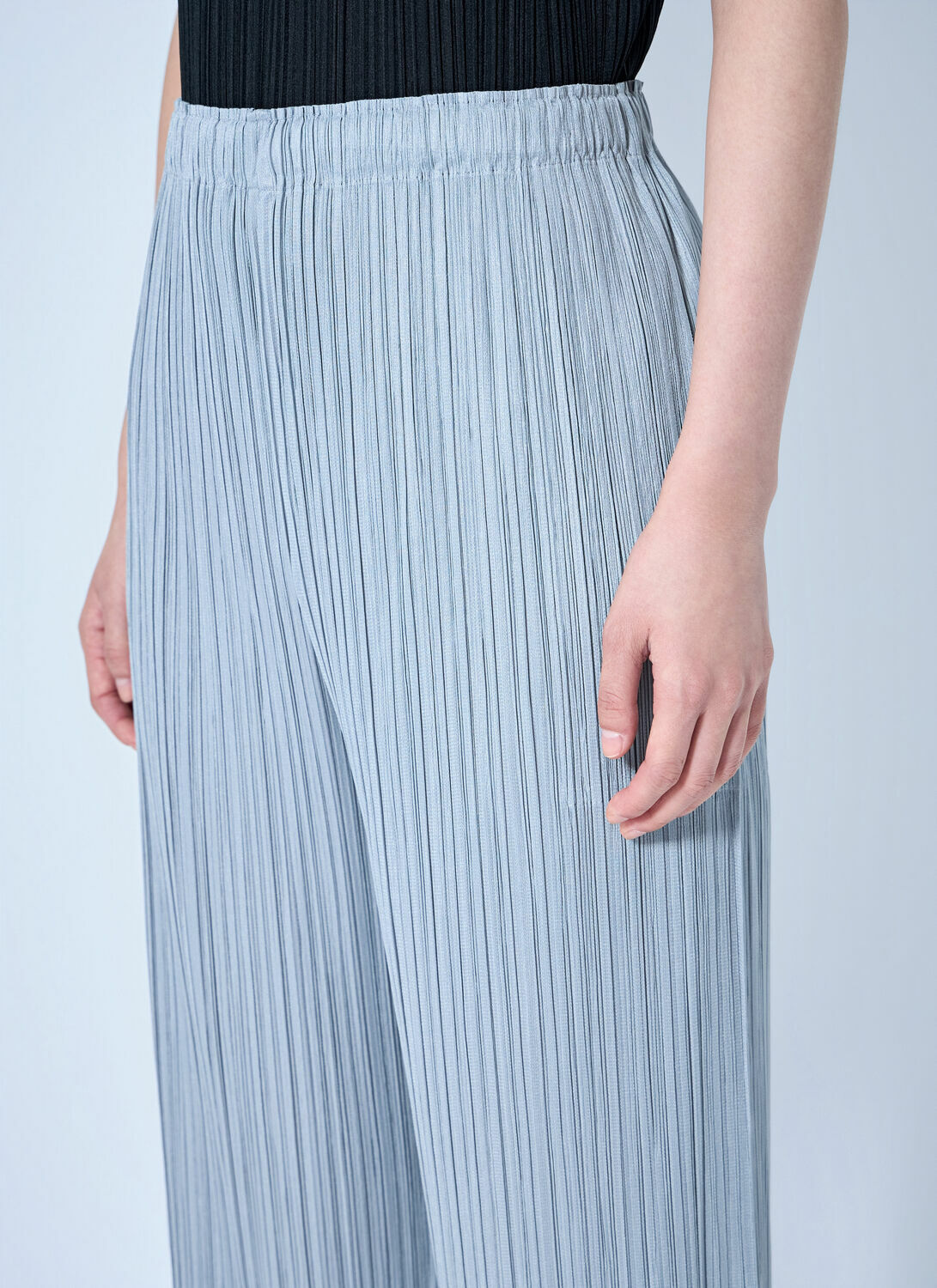 Pleats Please Issey Miyake Pleated Wide-Leg Trousers