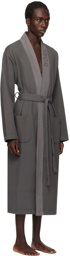BOSS Gray Jacquard Robe