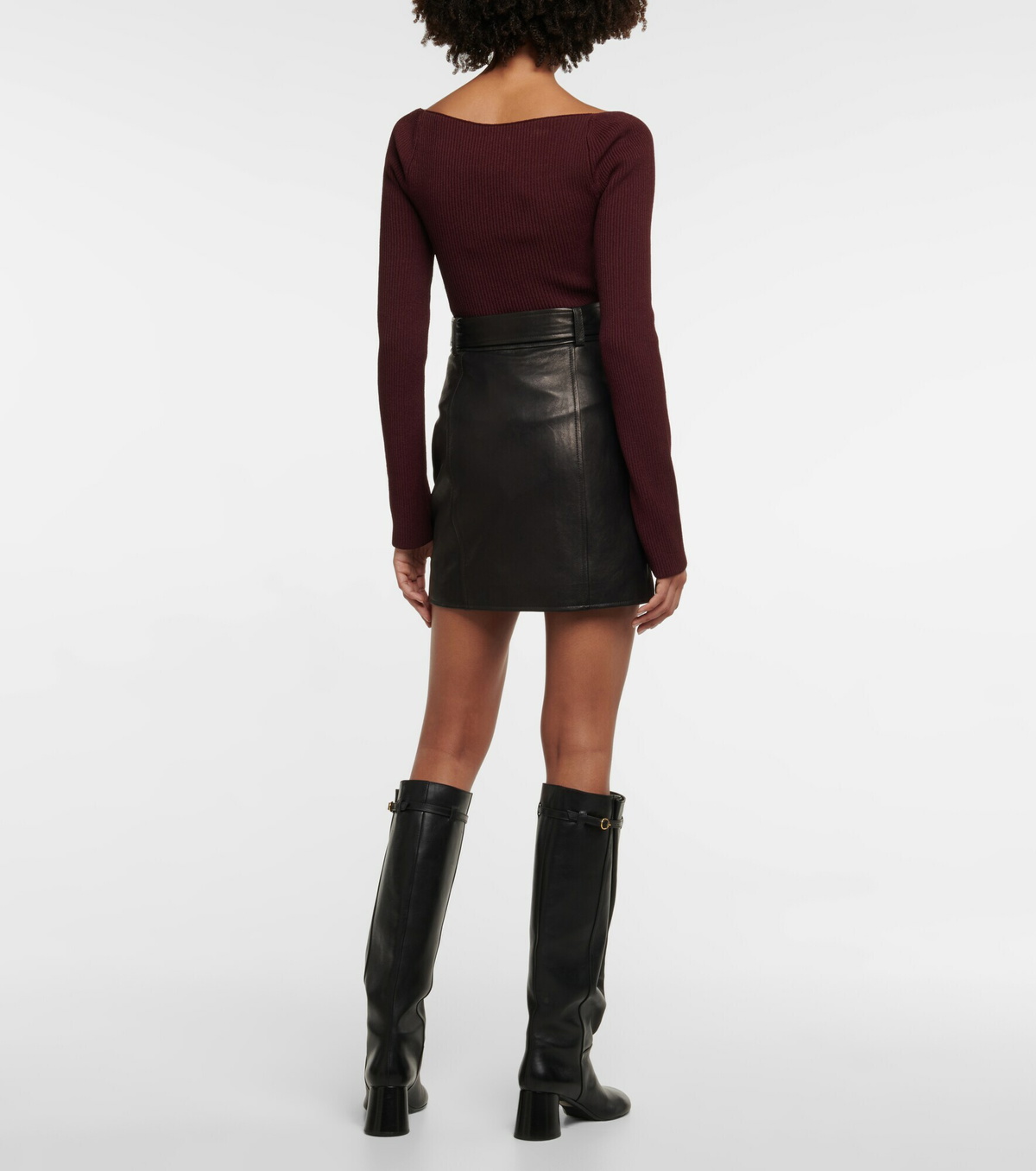 Khaite - Luana leather miniskirt Khaite