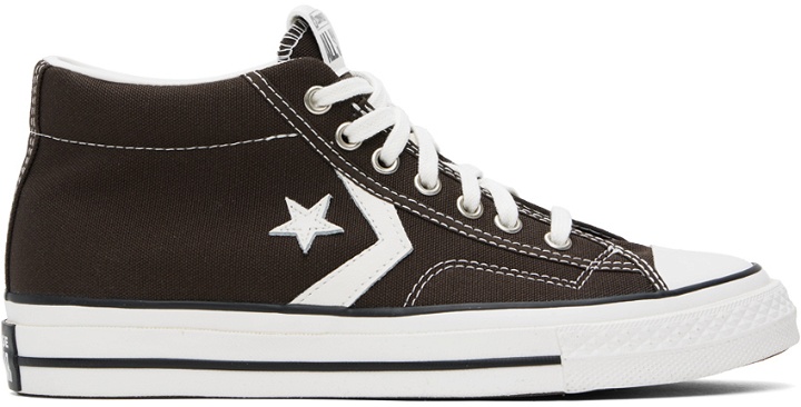 Photo: Converse Brown Star Player 76 Mid Top Sneakers
