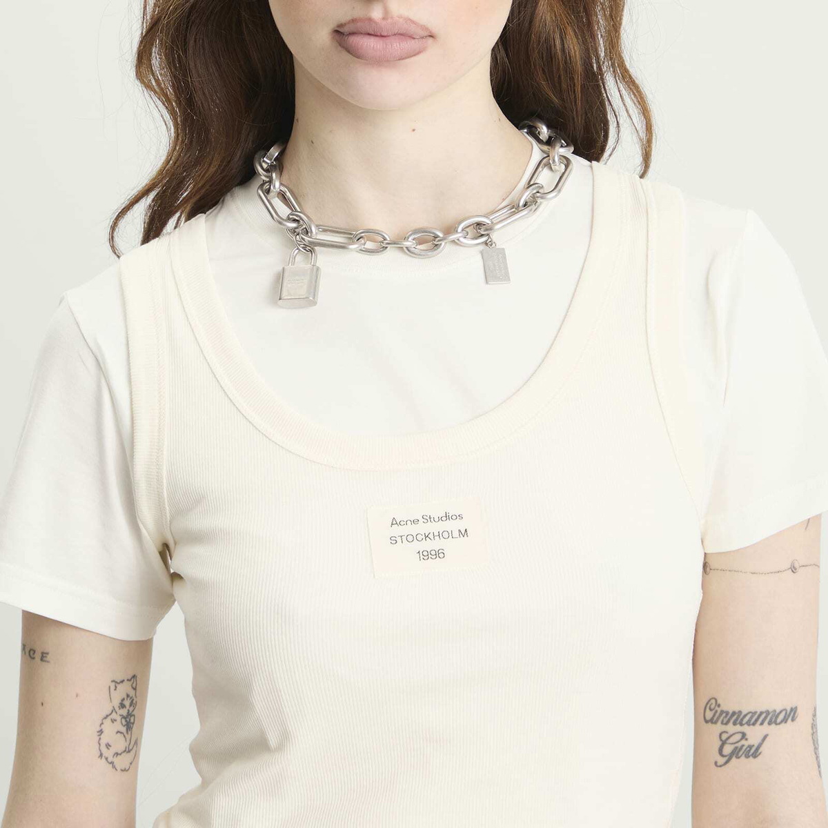 Acne Studios Women's Ainlock Necklace in Vintage Silver 