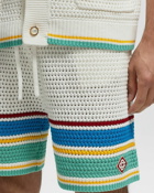 Casablanca Crochet Effect Tennis Shorts White - Mens - Sport & Team Shorts