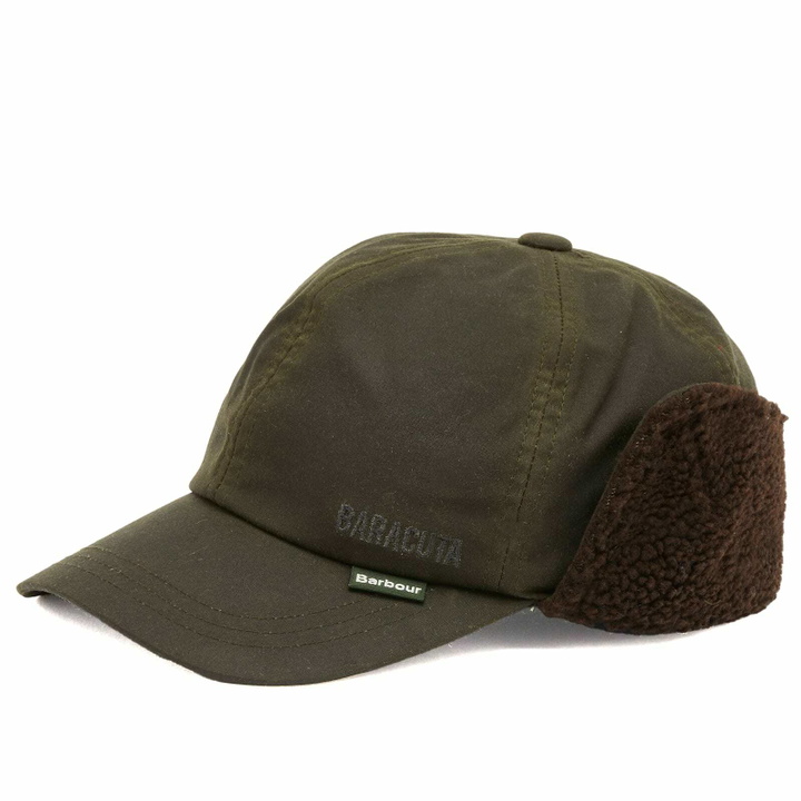 Photo: Barbour Men's x Baracuta Trapper Hat in Archive Olive