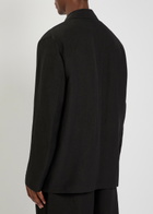 Studio Nicholson Denison Linen and Wool-blend Blazer Black