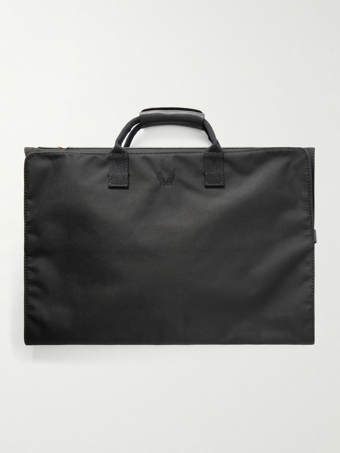 Bennett Winch - Trifold Leather-Trimmed Cotton-Canvas Suit Carrier
