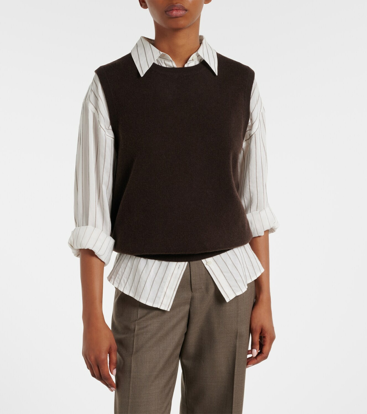 Jardin des Orangers Wool and cashmere tank top