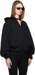 Fear of God ESSENTIALS Black 90s Fleece Zip-Up Hoodie