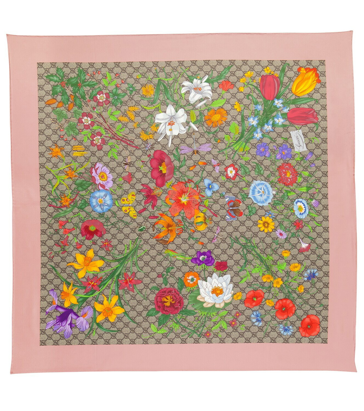 Gucci - GG Flora silk-twill scarf Gucci