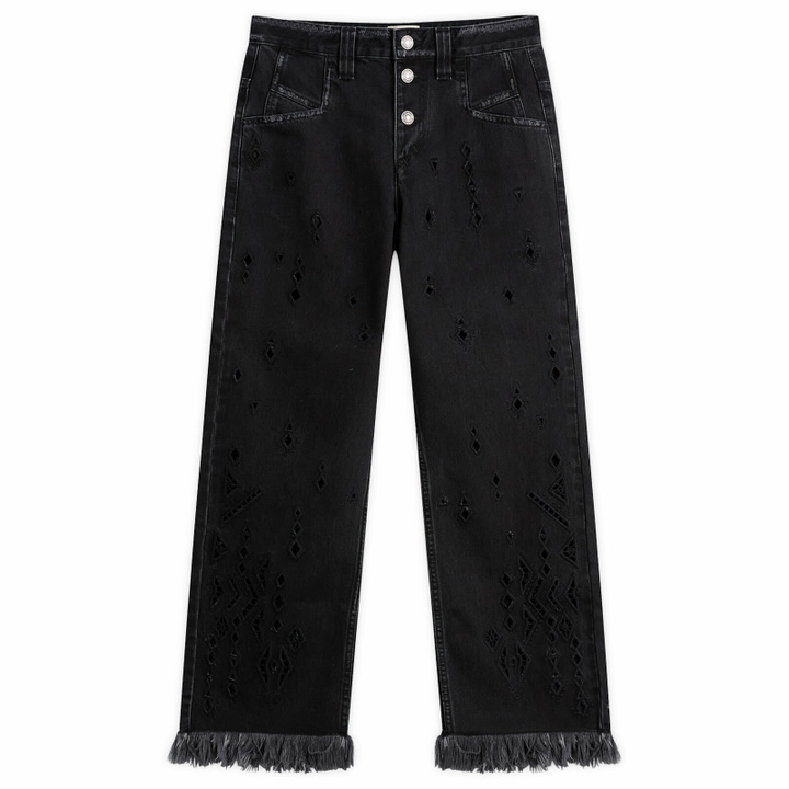 Photo: Isabel Marant Women's Amia Embroidered Jeans in Black