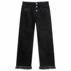 Isabel Marant Women's Amia Embroidered Jeans in Black