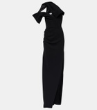 Maticevski Darkness gathered one-shoulder gown