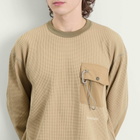 and wander Men's Longsleeve Waffle T-Shirt in Beige