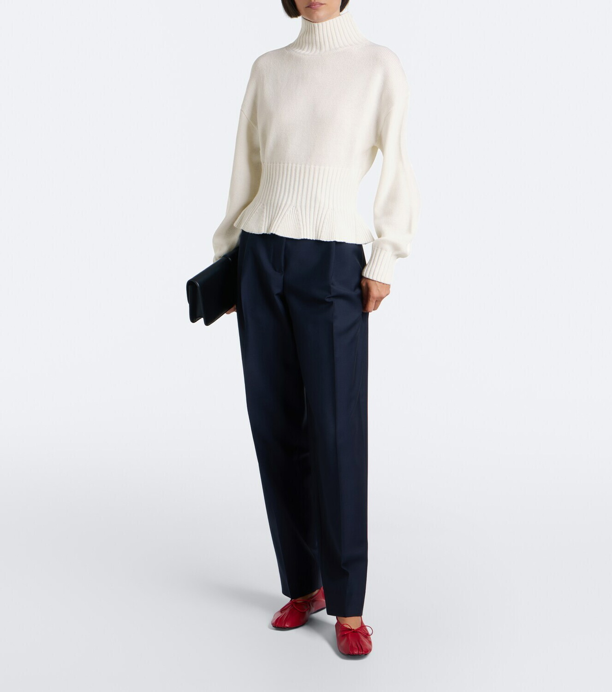Jardin des Orangers Wool and cashmere mockneck sweater
