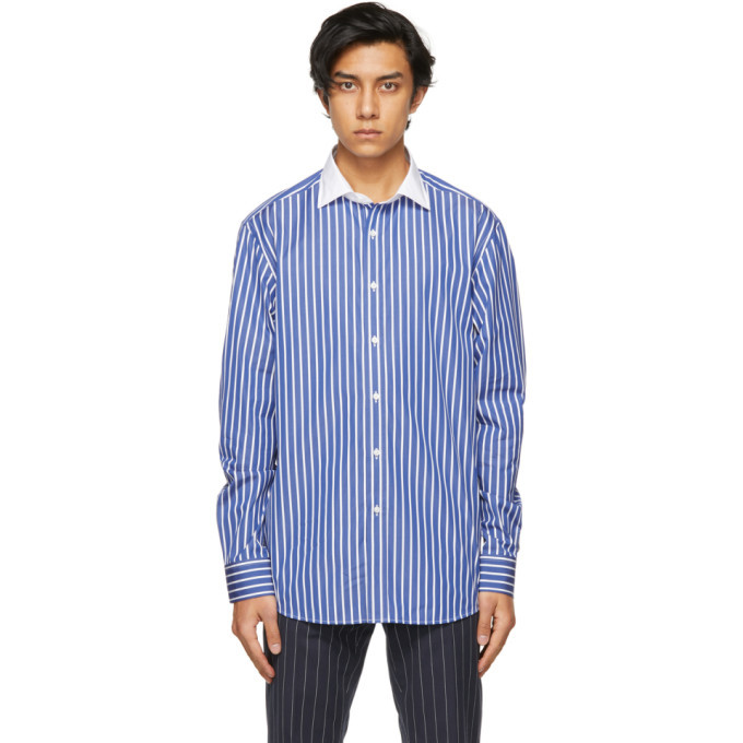 Photo: Ralph Lauren Purple Label Blue and White Grand Stripe Shirt