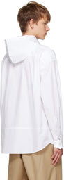 Meryll Rogge White Hooded Shirt