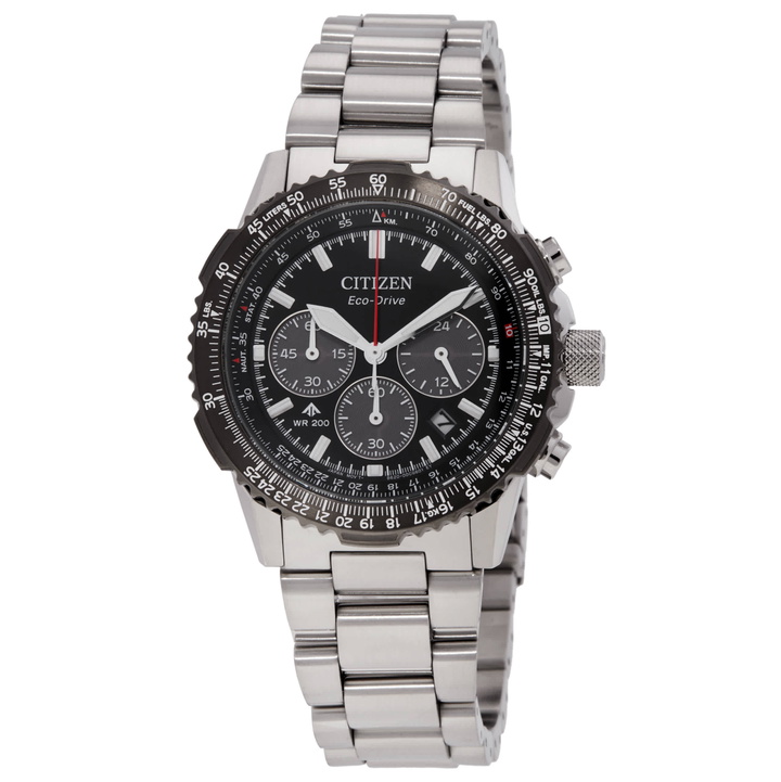 Photo: Citizen Promaster Sky Navihawk Chronograph Quartz Black Dial Mens Watch CA4664-60E