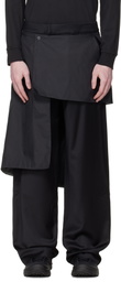 HELIOT EMIL Black Levade Tailored Trousers