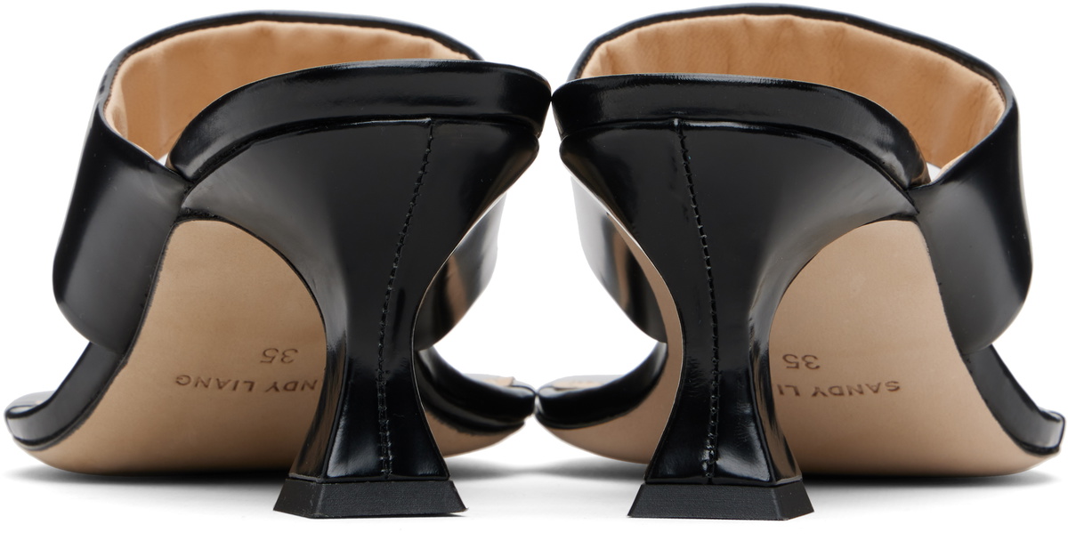 Sandy Liang Black Pearl Sandalette Heeled Sandals