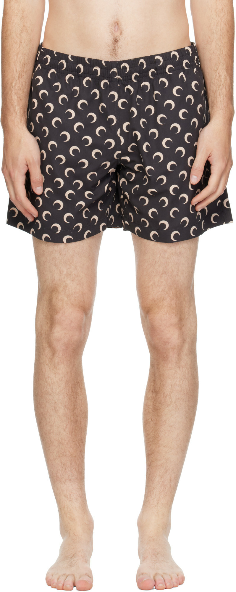 Marine Serre Black Moon Printed Swim Shorts