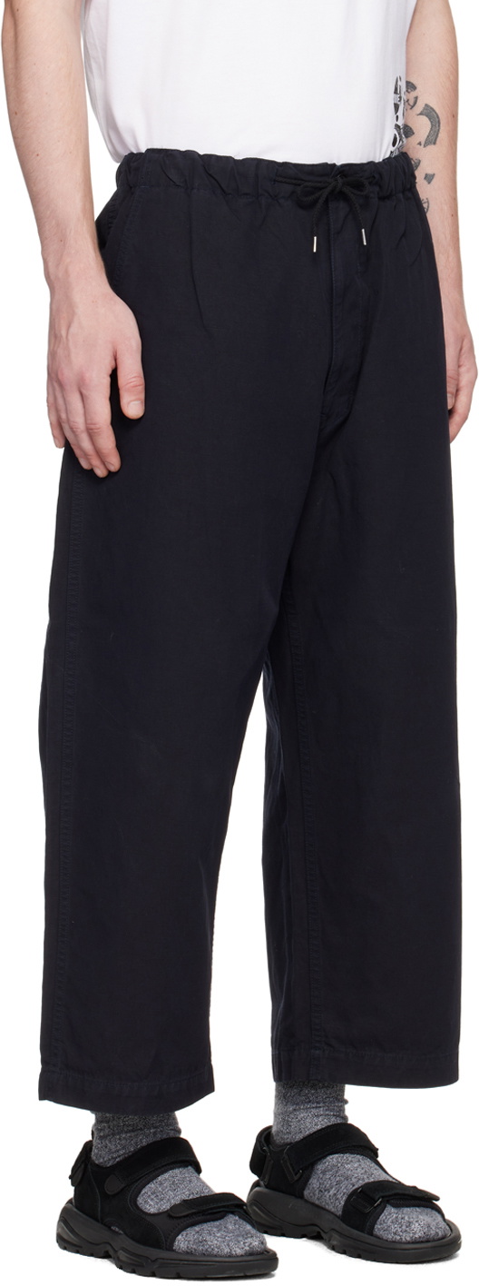 Comme des Garçons Homme Navy Drawstring Trousers