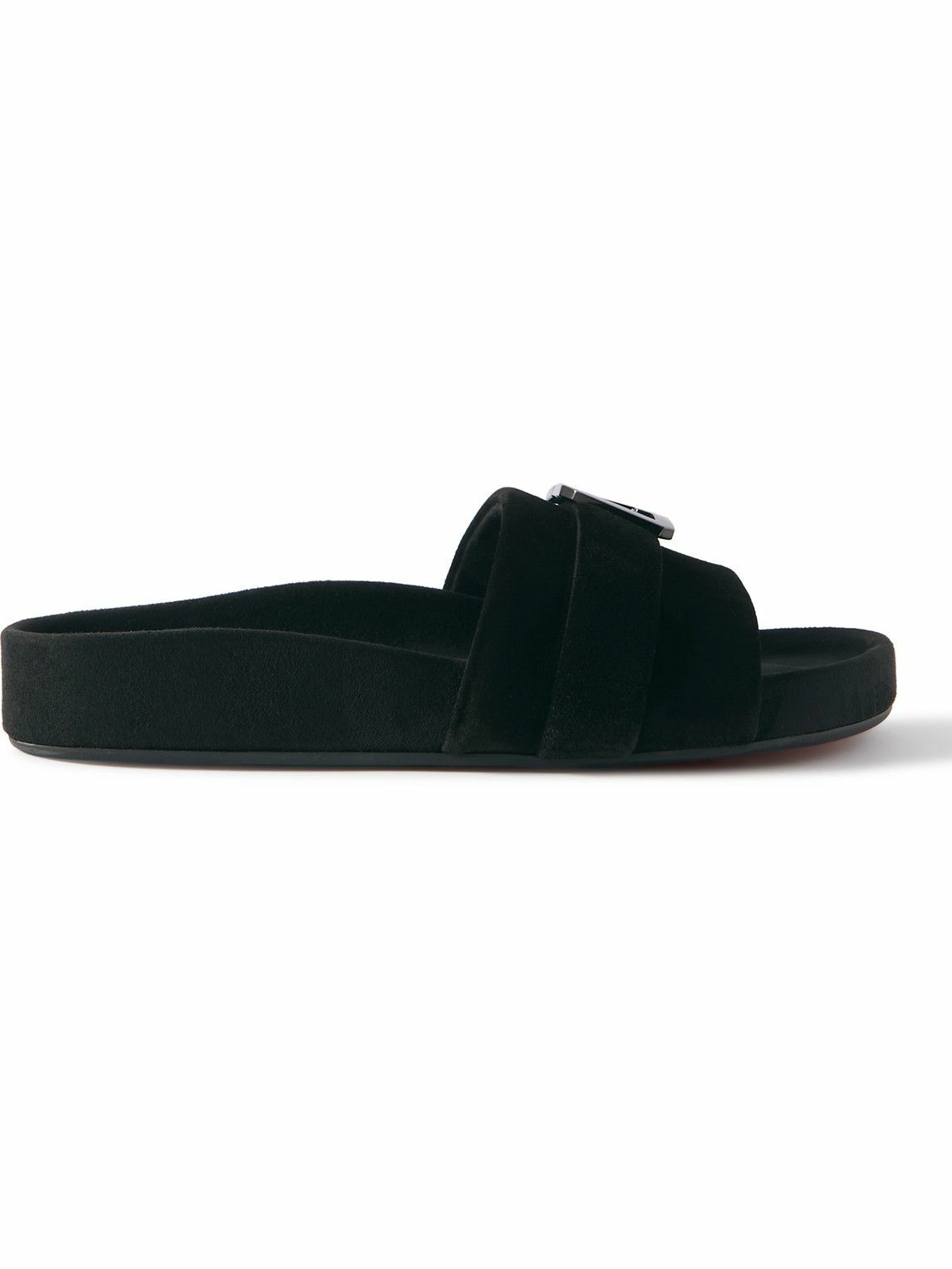 【Christian Louboutin】Varsimule Bizz ロゴ スエード スライド □Christian Louboutin□Varsimule Bizz ロゴ スエード スライド