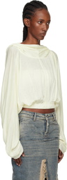 Rick Owens Off-White Concordians Cropped Tunic Hoodie
