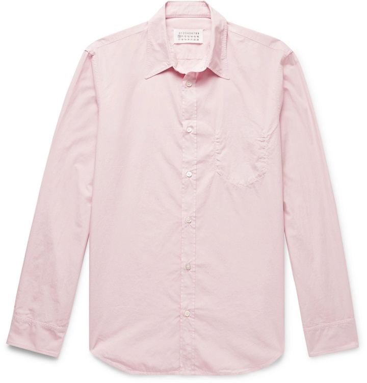 Photo: Maison Margiela - Slim-Fit Cotton-Poplin Shirt - Pink