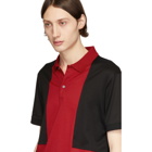 Alexander McQueen Black and Red Panelled Polo