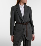 Brunello Cucinelli Belted wool and cashmere blazer