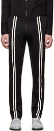 TheOpen Product SSENSE Exclusive Black Double Stripe Trousers