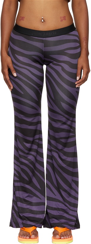 Photo: Palm Angels Black & Purple Zebra Lounge Pants
