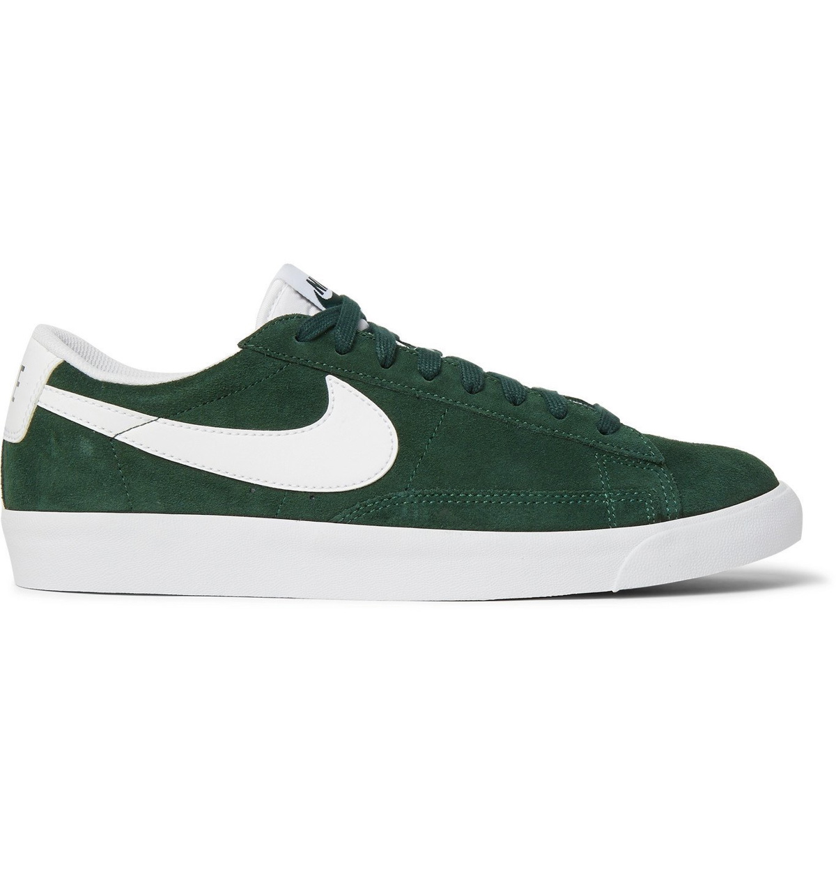 NIKE - Low Leather-Trimmed Suede Sneakers Green