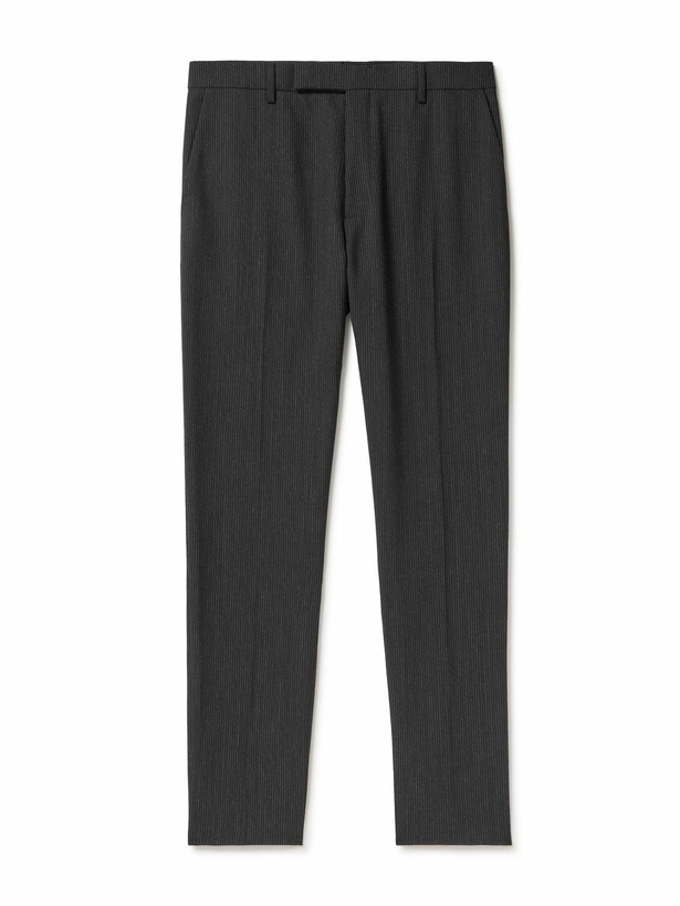 Photo: CELINE - Pinstriped Wool Trousers - Black