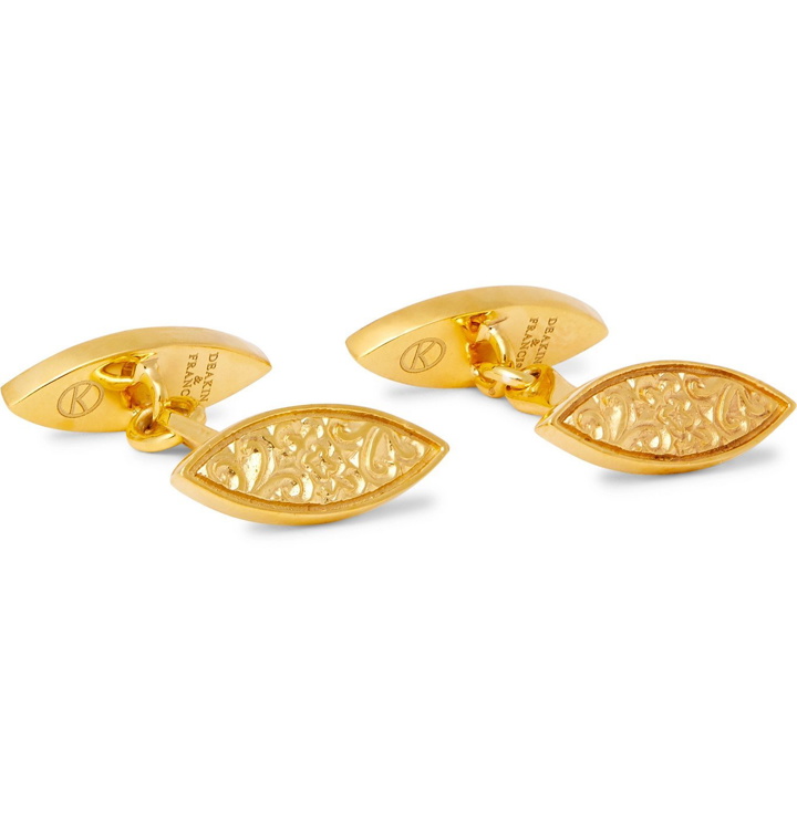 Photo: Kingsman - Deakin & Francis Engraved Gold-Plated Cufflinks - Gold