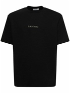 LANVIN - Logo Embroidery Oversized Cotton T-shirt