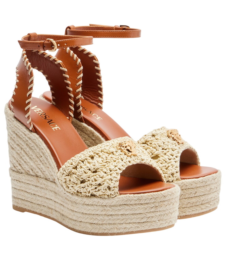 Photo: Versace Medusa espadrille wedge sandals